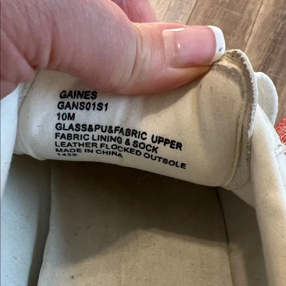 Steve Madden Gaines White Leather Sneaker With Bling Rhinestones Size 10